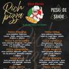 Menú pizzas