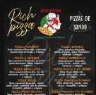 Menú pizzas